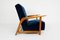 Italian Lobby Lounge Chairs in Blue Velvet, 1940s, Set of 2, Image 2