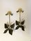 French Brass Foliage and Cattails Sconces in the Style of Maison Charles, 1960s, Set of 2, Image 11