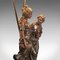 Vintage French Decorative Table Lamp in Spelter Bronze with Female Figures 8