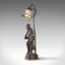Dekorative französische Vintage Tischlampe aus verzierter Bronze mit weiblichen Figuren 5
