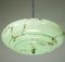 Art Deco Pendant Lamp with Marble Glass Shade, 1930s or 1940s 2