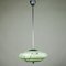 Art Deco Pendant Lamp with Marble Glass Shade, 1930s or 1940s 1