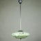 Art Deco Pendant Lamp with Marble Glass Shade, 1930s or 1940s, Image 1