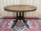 English Pedestal Table in Walnut Veneer, Ebony and Boxwood, Late 1800s 15