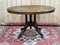 English Pedestal Table in Walnut Veneer, Ebony and Boxwood, Late 1800s, Image 8