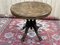 English Pedestal Table in Walnut Veneer, Ebony and Boxwood, Late 1800s 1