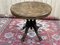 English Pedestal Table in Walnut Veneer, Ebony and Boxwood, Late 1800s, Image 1