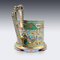 Griechische silberne & vergoldete emaillierte Teeglas-Halterung aus Kristall im 20. Jahrhundert, ca.1900 6