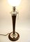 French Art Deco Table Lamp in Oak & Nickel from Mazda, 1920s, Image 9