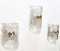 Vintage Murano Glass and Varnished Metal Sconces from Mazzega, Italy, Set of 3 1