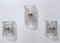 Vintage Murano Glass and Varnished Metal Sconces from Mazzega, Italy, Set of 3 4