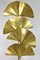 Lámpara de pie Ginkgo de cuatro hojas de Tommaso Barbi, Italy, años 70, Imagen 6