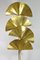 Lámpara de pie Ginkgo de cuatro hojas de Tommaso Barbi, Italy, años 70, Imagen 7