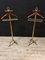 Neoclassical Style Valet Stands in Mahogany and Gold Brass, Set of 2 1