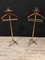 Neoclassical Style Valet Stands in Mahogany and Gold Brass, Set of 2, Image 1