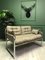 Vintage Two-Seater Sofa with Metal Frame, Image 2