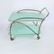 Chariot Mid-Century avec Verre Turquoise, 1950s 2