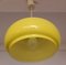Lámpara de techo vintage de vidrio amarillo con soporte cromado de Honsel, años 70, Imagen 3