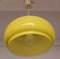 Vintage Yellow Flashed Glass Ceiling Lamp with Chrome Plated Metal Mount from Honsel, 1970s 3