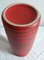 Vintage Orange Ceramic Number 517-30 Vase with Irregular Horizontal Green Stripes by Scheurich, 1970s 3