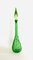 Empoli Green Glass Genie Wine Decanter with Stopper, Italy, 1960s 3