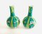 Big Chinese Illustrated Green Pottery Vase Set, China, 1960s, Set of 2, Image 2