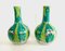 Big Chinese Illustrated Green Pottery Vase Set, China, 1960s, Set of 2, Image 3