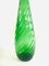 Green Twisted Glass Genie Decanter with Stopper from Empoli, Italy, 1960s 3