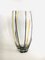 Vintage Handmade Striped Art Crystal Glass Vase, 1970s 4