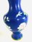 Große Blaue Cloisonné Emaille Vasen mit Blauen Blumenillustrationen, 1960er, 2er Set 6