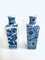 Mid-Century Chinese Blue Illustrated Ceramic Vase Set from O.T.C., 1960s, Set of 2 13