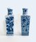 Mid-Century Chinese Blue Illustrated Ceramic Vase Set from O.T.C., 1960s, Set of 2 12