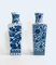 Mid-Century Chinese Blue Illustrated Ceramic Vase Set from O.T.C., 1960s, Set of 2, Image 12