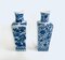 Mid-Century Chinese Blue Illustrated Ceramic Vase Set from O.T.C., 1960s, Set of 2 14