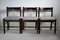 Sedie da pranzo Mid-Century moderne in solido Wengé, set di 4, Immagine 6