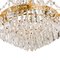 Antique Empire Crystal 6-Arm Chandelier with Different Cut Crystals, 1900s 3