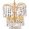 Antique Empire Crystal 6-Arm Chandelier with Different Cut Crystals, 1900s 4