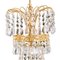 Antique Empire Crystal 6-Arm Chandelier with Different Cut Crystals, 1900s, Image 4