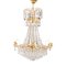 Antique Empire Crystal 6-Arm Chandelier with Different Cut Crystals, 1900s, Image 1