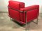 Chaises Kea Imitation Cuir Rouge & Chrome de Emmegi, Set de 2 3