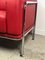 Red Imitation Leather and Chrome Kea Chairs from Emmegi, Set of 2, Image 4
