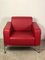 Chaises Kea Imitation Cuir Rouge & Chrome de Emmegi, Set de 2 5