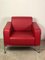 Red Imitation Leather and Chrome Kea Chairs from Emmegi, Set of 2 5