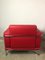 Chaises Kea Imitation Cuir Rouge & Chrome de Emmegi, Set de 2 7