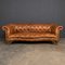 Schwarzes Chesterfield Sofa aus Leder mit Knöpfen, 1910er 2