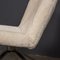20th Century Swivel Chairs & Footrests in Natural Shearling, 1980s, Set of 2, Image 16