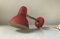 Pastellrote Skandinavische Wandlampe aus Messing & Aluminium, 1950er 5