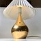 Lámpara de mesa en forma de lágrima chapada en oro de Hugo Asmussen, años 60, Imagen 2