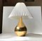Lámpara de mesa en forma de lágrima chapada en oro de Hugo Asmussen, años 60, Imagen 1