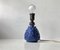 Lampada da tavolo Spiky in ceramica blu di Lauritz Hjorth, anni '40, Immagine 7